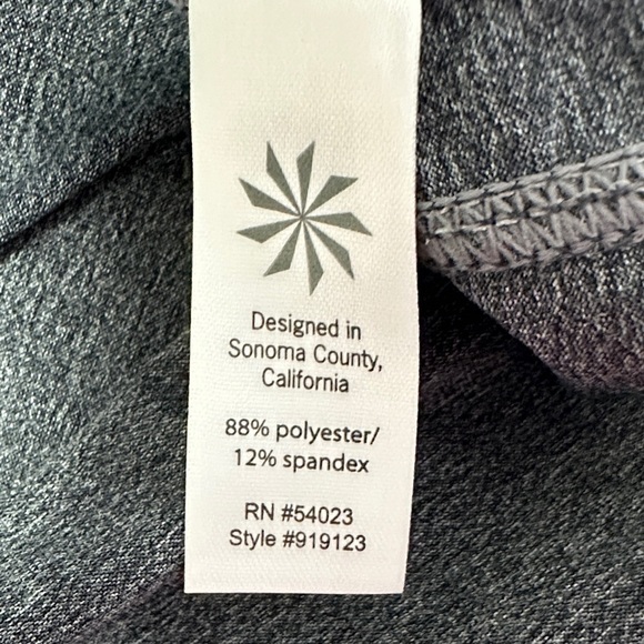 Athleta Northern Lights Flint Gray Heather Reflective Women's Top - Picture 6 of 6